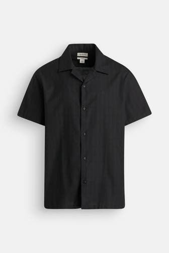CALVIN KLEIN Kurzarmhemd Regular Fit schwarz