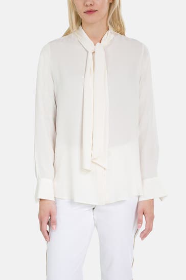RIANI Seidenmix-Bluse weiß