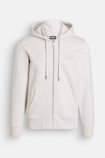 DIESEL Sweatjacke ecru