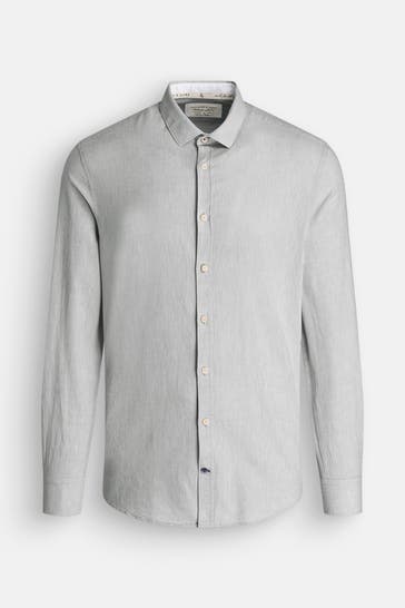 COLOURS & SONS Leinenmix-Hemd pastellgrün