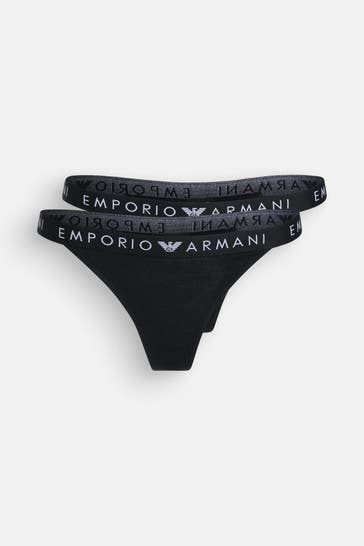 EMPORIO ARMANI 2er-Pack Strings schwarz