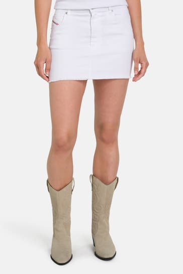 DIESEL Jeansrock weiß