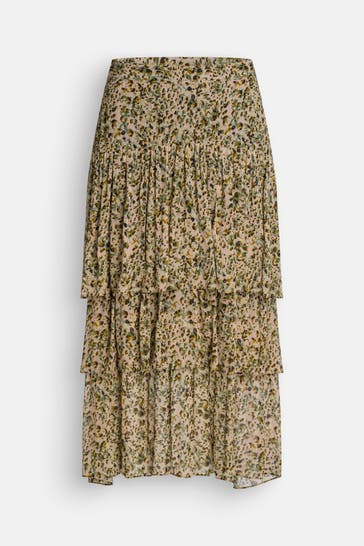 BA&SH Volants-Rock 'Coccie' gemustert