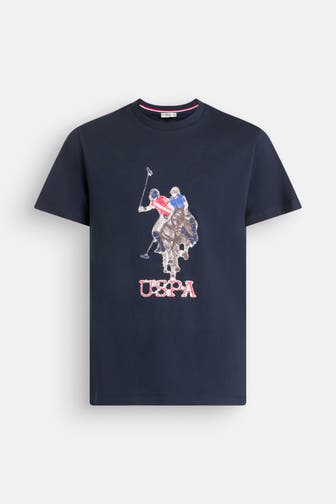 U.S. POLO ASSN. T-Shirt 'Sand' nachtblau