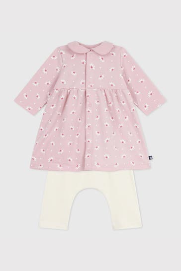 PETIT BATEAU Set: Kleid und Leggings mehrfarbig