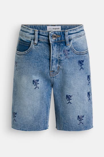 DESIGUAL Jeansshorts 'Aguila' blau