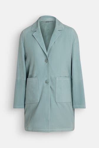 MABRUN Lederblazer 'Susan' türkis