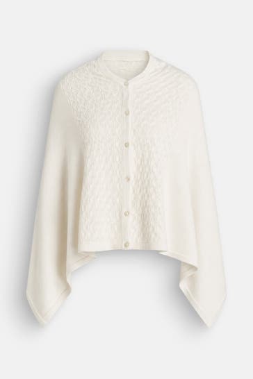 ROSEMUNDE Woll-Poncho 'Laica' ecru