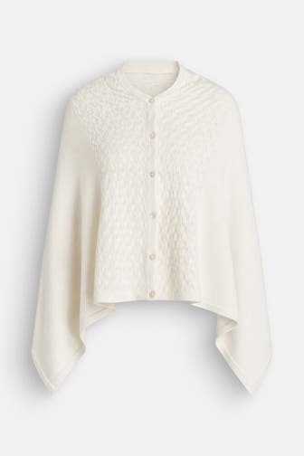 ROSEMUNDE Woll-Poncho 'Laica' ecru
