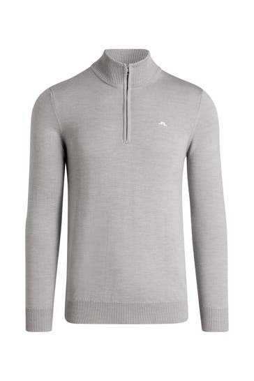 J.LINDEBERG SPORTSWEAR Strick-Troyer 'Kian' hellgrau