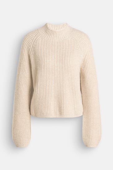 HERZENSANGELEGENHEIT Kaschmirmix-Pullover creme