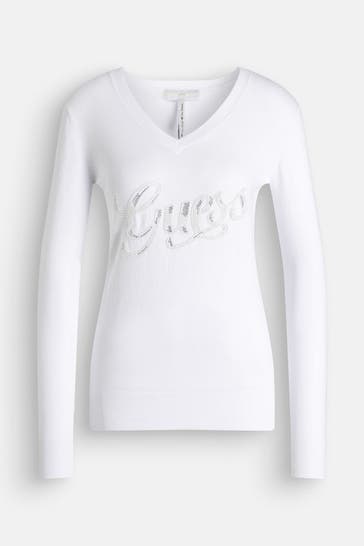 GUESS Longsleeve weiß