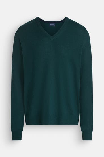 HACKETT - Wollmix-Pullover dunkelgrün