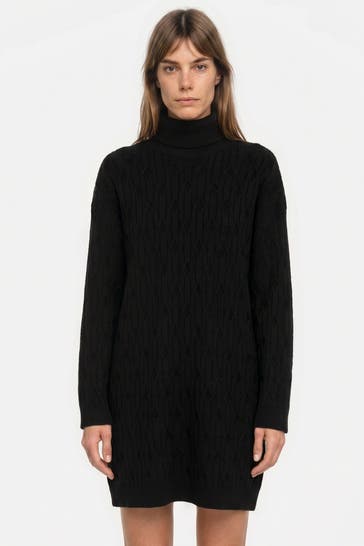 DRYKORN Woll-Casual-Kleid 'Elsteri' schwarz
