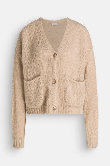 RIANI Strickjacke hellbraun