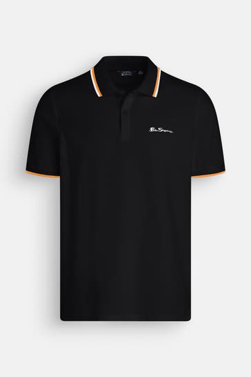 BEN SHERMAN Polo-Shirt schwarz