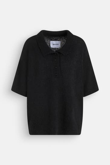 BLACK PALMS Strickshirt schwarz