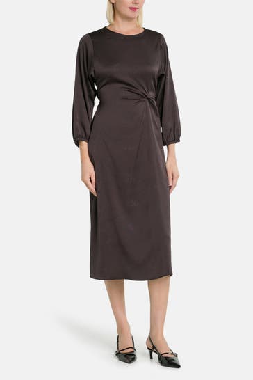 RIANI Dark brown Midi Dress
