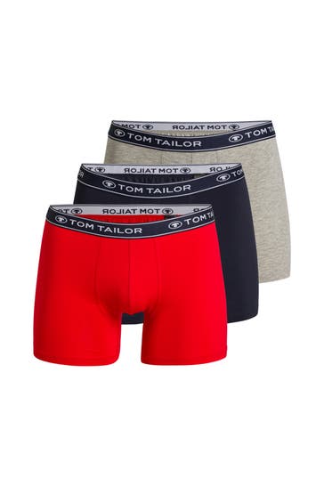 TOM TAILOR 3er-Pack Boxer Trunks mehrfarbig