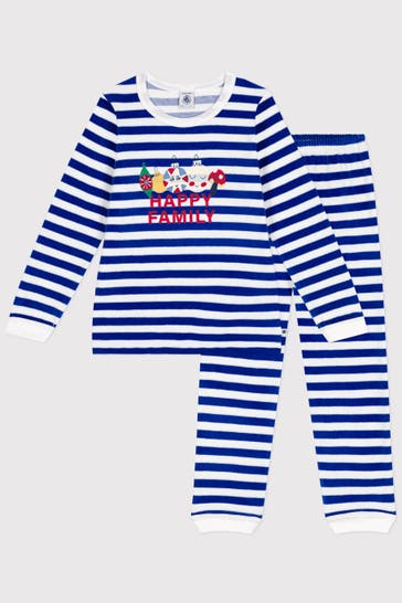 PETIT BATEAU Pyjama gestreift