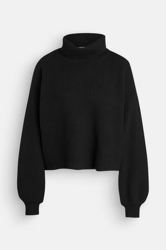 GESTUZ Rollkragenpullover schwarz