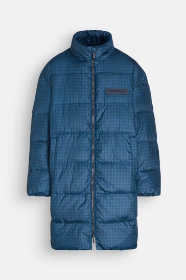 EMPORIO ARMANI Steppmantel blau gemustert