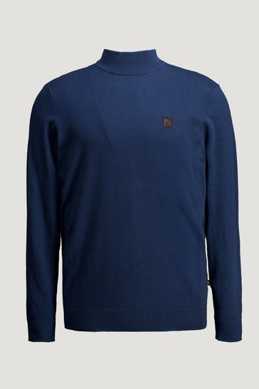 CHASIN' Strickpullover 'Ard Mock' navy