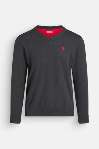 U.S. POLO ASSN. Strickpullover dunkelgrau