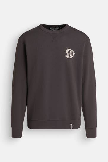 SUPERDRY Sweatshirt schwarzbraun