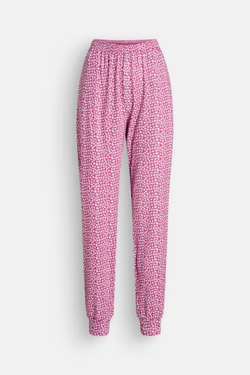 CALIDA Pyjamahose dunkelrosa floral