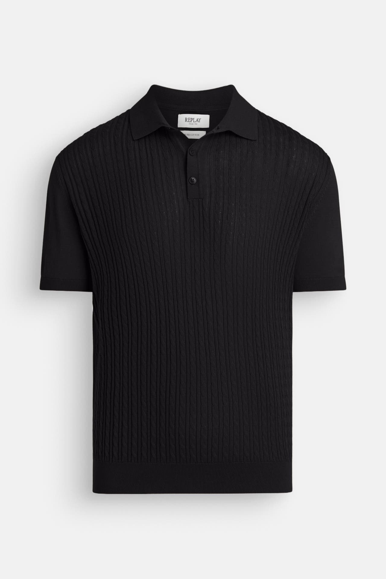 REPLAY Strick-Polo schwarz, Bild 1