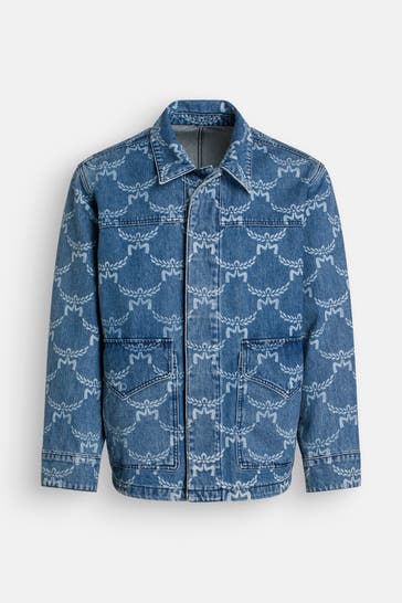 MCM Jeansjacke blau gemustert