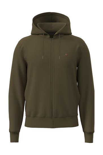 NAPAPIJRI Olive-coloured Sweat Jacket