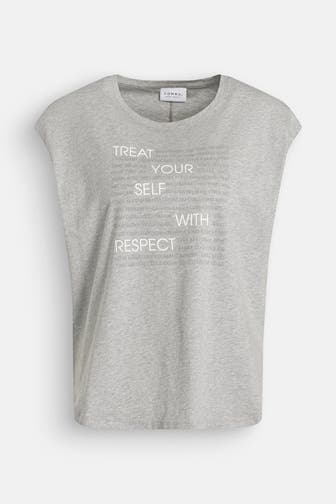 COMMA, T-Shirt hellgrau
