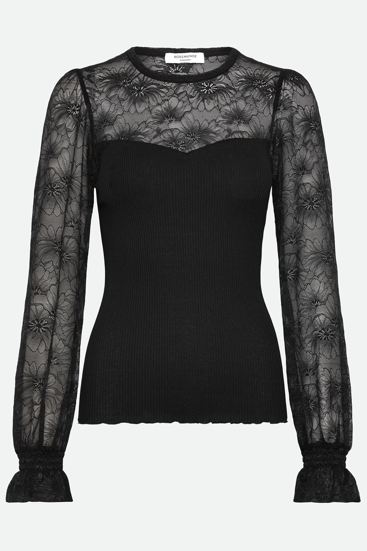 ROSEMUNDE Seidenmix-Longsleeve schwarz, Bild 1