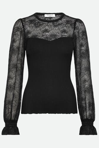 ROSEMUNDE Seidenmix-Longsleeve schwarz