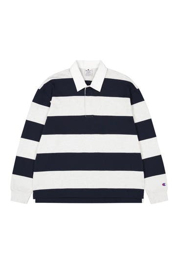 CHAMPION Langarm-Polo gestreift