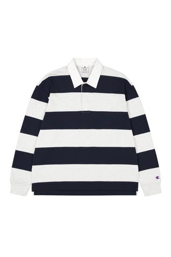 CHAMPION Langarm-Polo gestreift