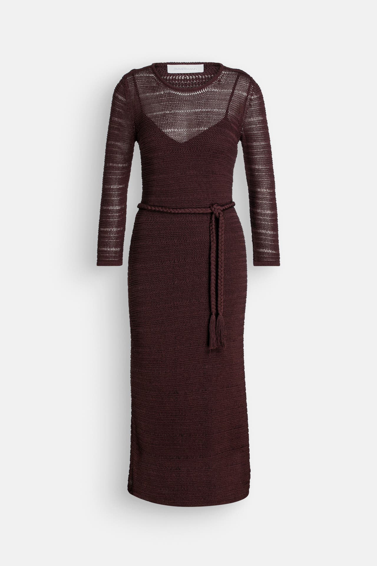 ZIMMERMANN Midikleid 'Ginger' dunkelbraun, Bild 1