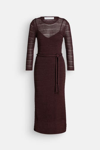 ZIMMERMANN Midikleid 'Ginger' dunkelbraun