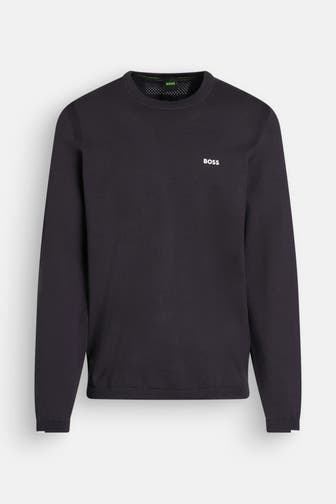 BOSS GREEN Strickshirt nachtblau