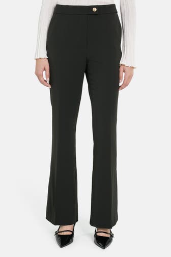 TOMMY HILFIGER Stoffhose schwarz flared