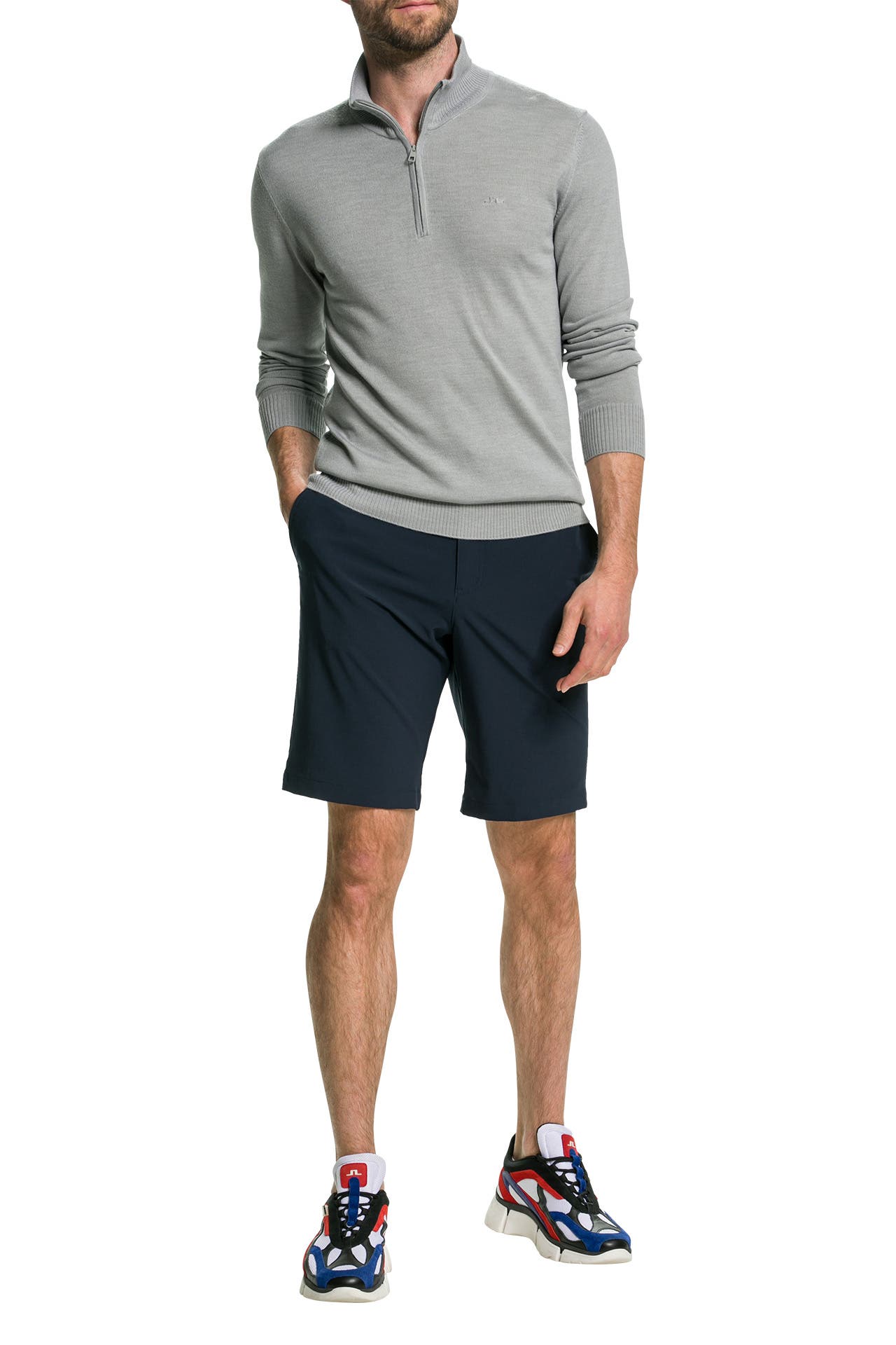 J.LINDEBERG SPORTSWEAR Strick-Troyer hellgrau, Bild 1
