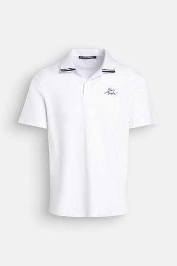 KARL LAGERFELD Polo-Shirt weiß