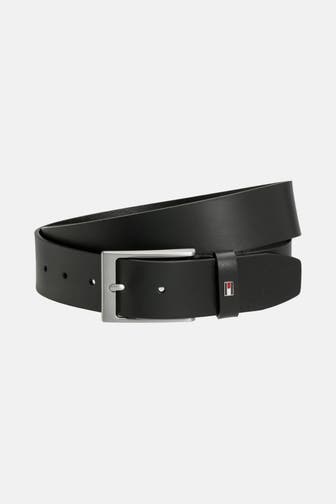 TOMMY HILFIGER Ledergürtel 'Layton' schwarz