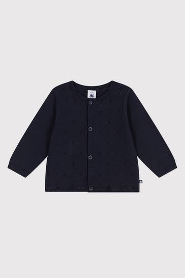 PETIT BATEAU Strickjacke dunkelblau