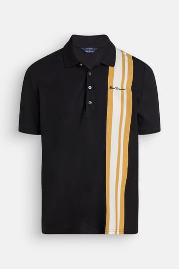 BEN SHERMAN Polo-Shirt schwarz