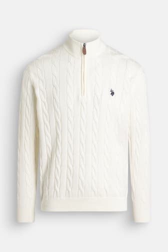 U.S. POLO ASSN. Strick-Troyer weiß