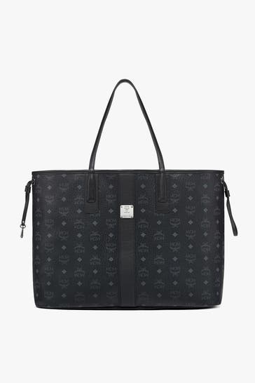 MCM Wende-Shopper schwarz gemustert