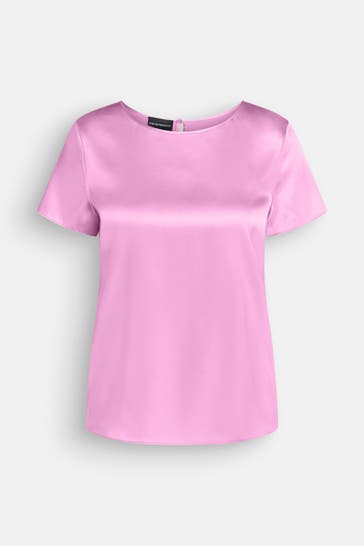EMPORIO ARMANI Seidenmix-Shirt pink